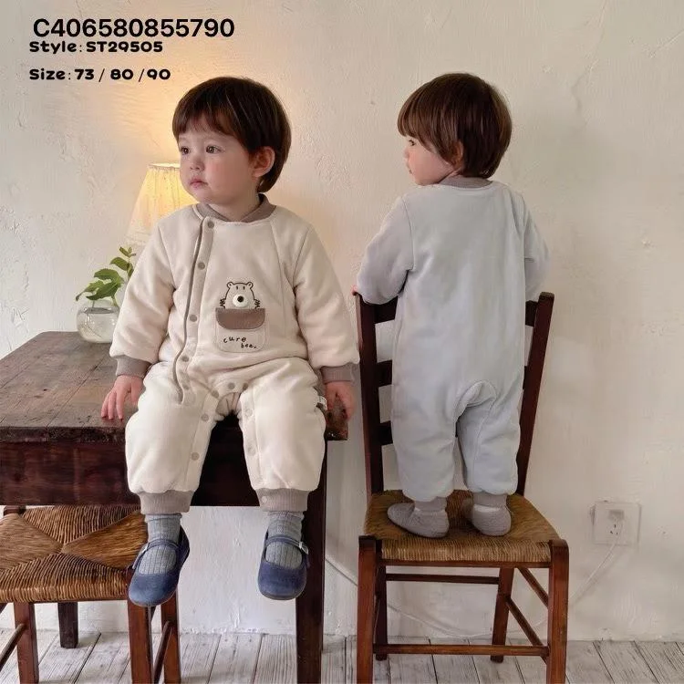 Bear Patch Winter Romper ছবি 1